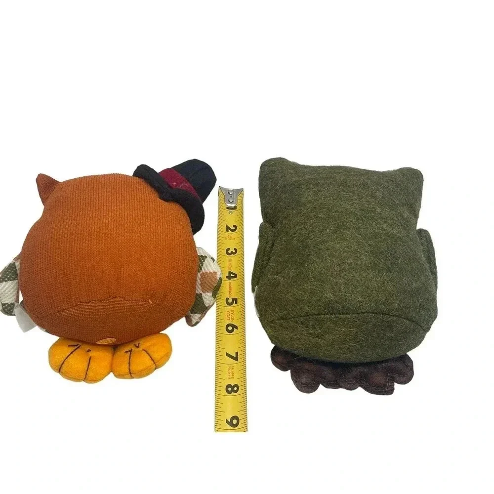 Owl 2 Handcrafed Plush Stuffed Animal 9”